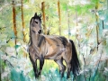 Hors in the forest